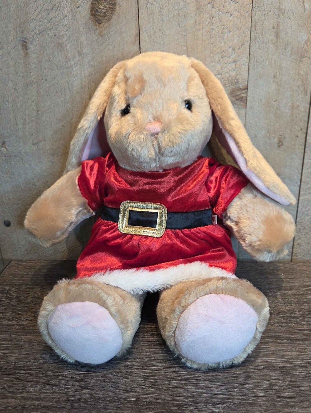 Build A Bear Plush Bunny Rabbit Dressed In Christmas Holiday Finest 15” Long Ear
